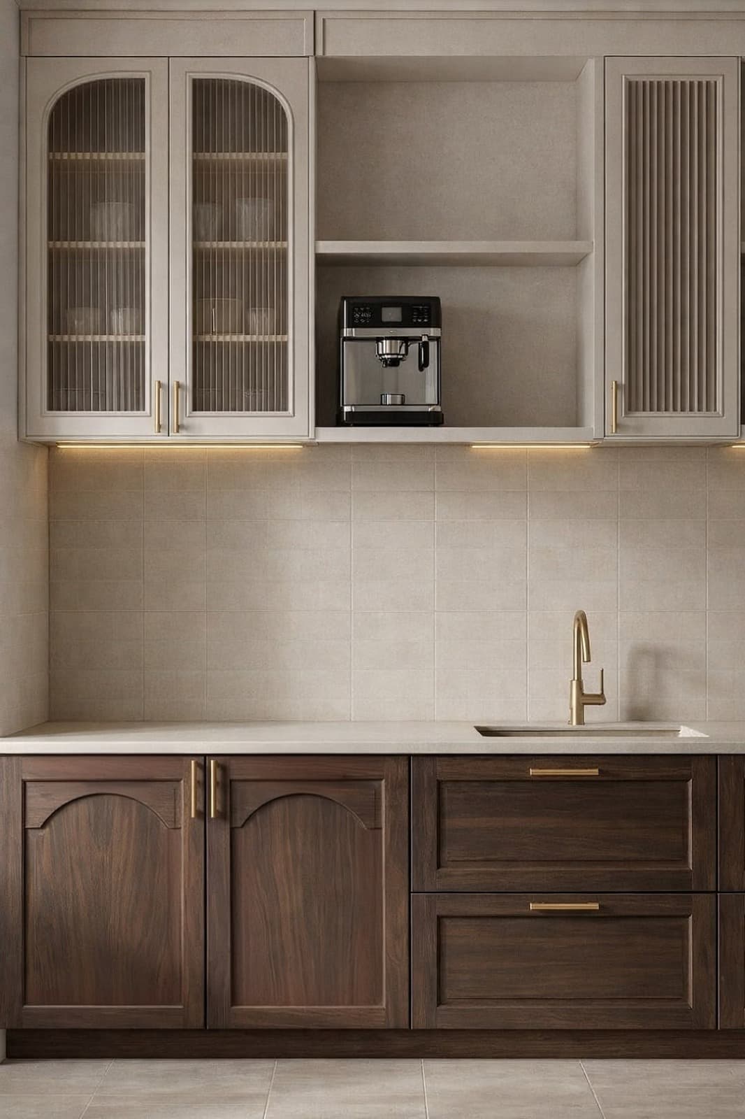 VINTAGE LOOK CROCKERY UNIT DESIGN